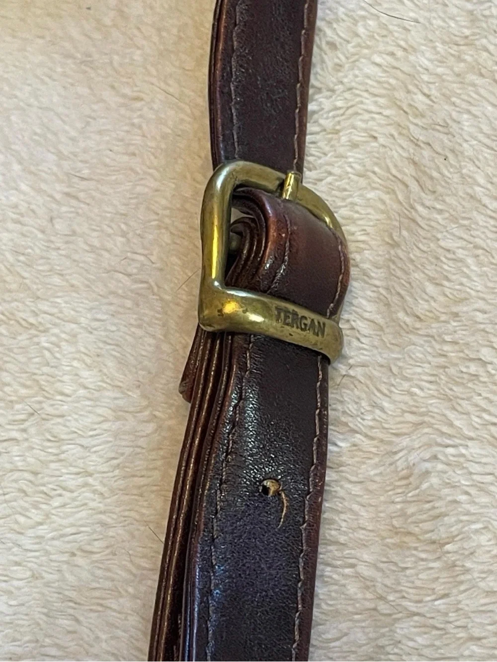 Tergan brown leather